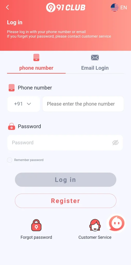 Steps for 91 club apk login